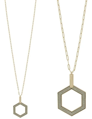 Open Hexagon Necklace 4 Open Hexagon Necklace - Image 2