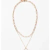 Layered Open Circle Necklace -Women Fashion N 2122G RJN6661GD 2T
