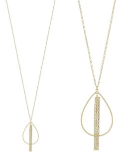 Teardrop Necklace With Bar