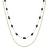 Black And Gold Beaded Layer Necklace -Women Fashion N 2231BK TNE1265BLK GD 2
