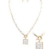 Square Pendant With Beads Necklace -Women Fashion N134WHT 961x 5588c8ee 0a4b 43c8 86da 0bbbfa591ec9