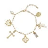 Charm Bracelet 2 Charm Bracelet -Women Fashion NBA115GDWHT