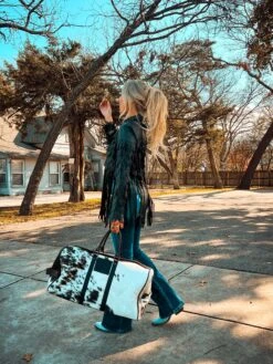 Leather Fringe Shirt -Women Fashion PhotoJan022025 13838PM