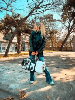 Leather Fringe Shirt -Women Fashion PhotoJan022025 13904PM