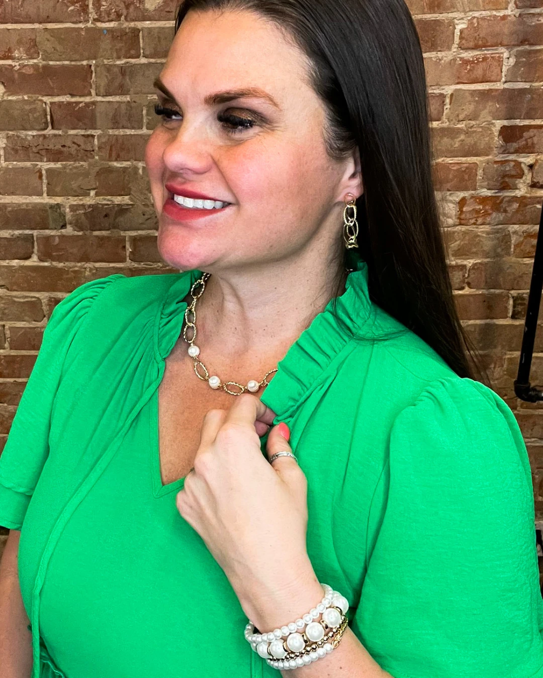 Textured Open Chain Necklace 4 Textured Open Chain Necklace - Image 2