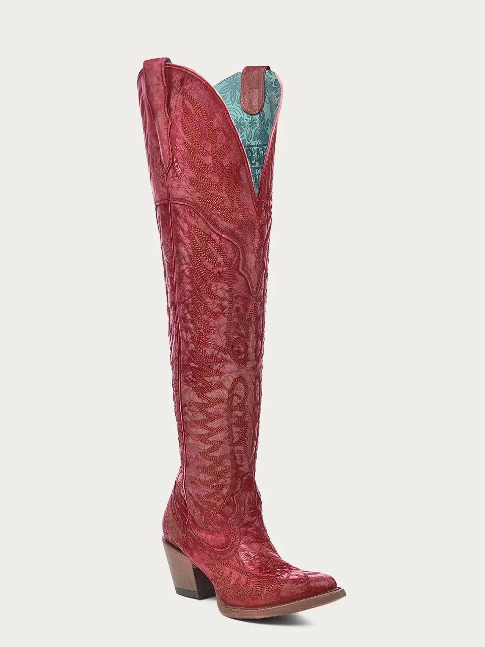 Corral Boots Tall Distressed Embroidered Boot 4 Corral Boots Tall Distressed Embroidered Boot - Image 2