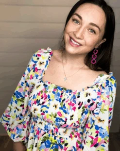 Wood Beaded Triple Drop Earrings -Women Fashion WoodBeadedTripleDropEarrings 3