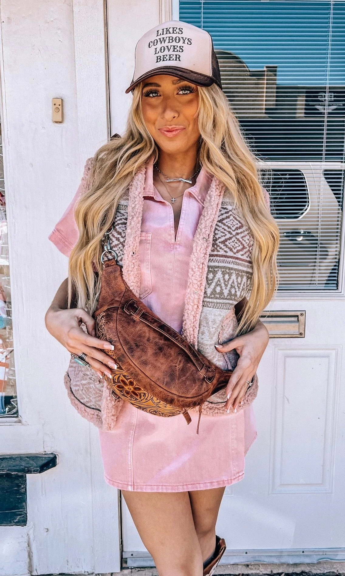 Likes Cowboys Loves Beer Trucker Cap 5 Likes Cowboys Loves Beer Trucker Cap - Image 3