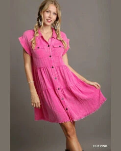 Snow Washed Ruffle Dress