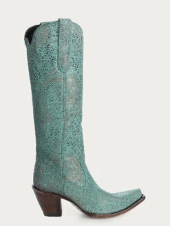 Corral Boots Gold Stamped Floral Boot