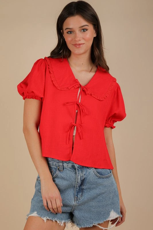 Eyelet Tie Blouse 3 Eyelet Tie Blouse
