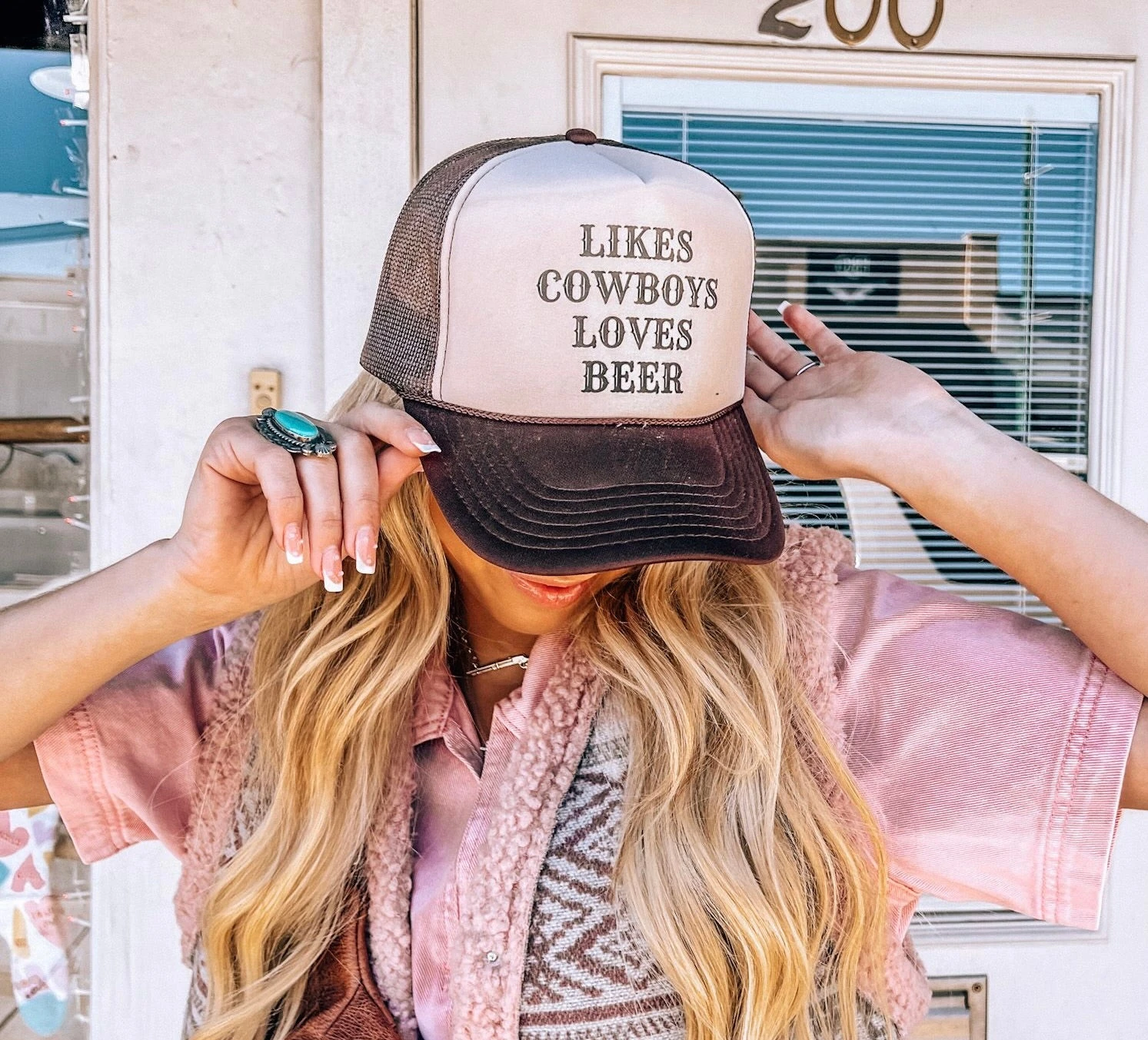 Likes Cowboys Loves Beer Trucker Cap 4 Likes Cowboys Loves Beer Trucker Cap - Image 2