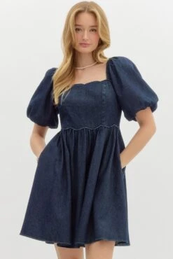Denim Babydoll Dress