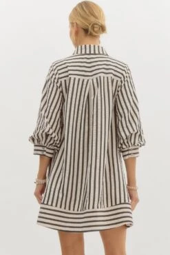 Striped Pullover Mini Dress 15 Striped Pullover Mini Dress -Women Fashion entro fashion dress d25295 100224 0016