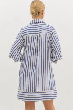 Striped Pullover Mini Dress 20 Striped Pullover Mini Dress -Women Fashion entro fashion dress d25295 100224 0046