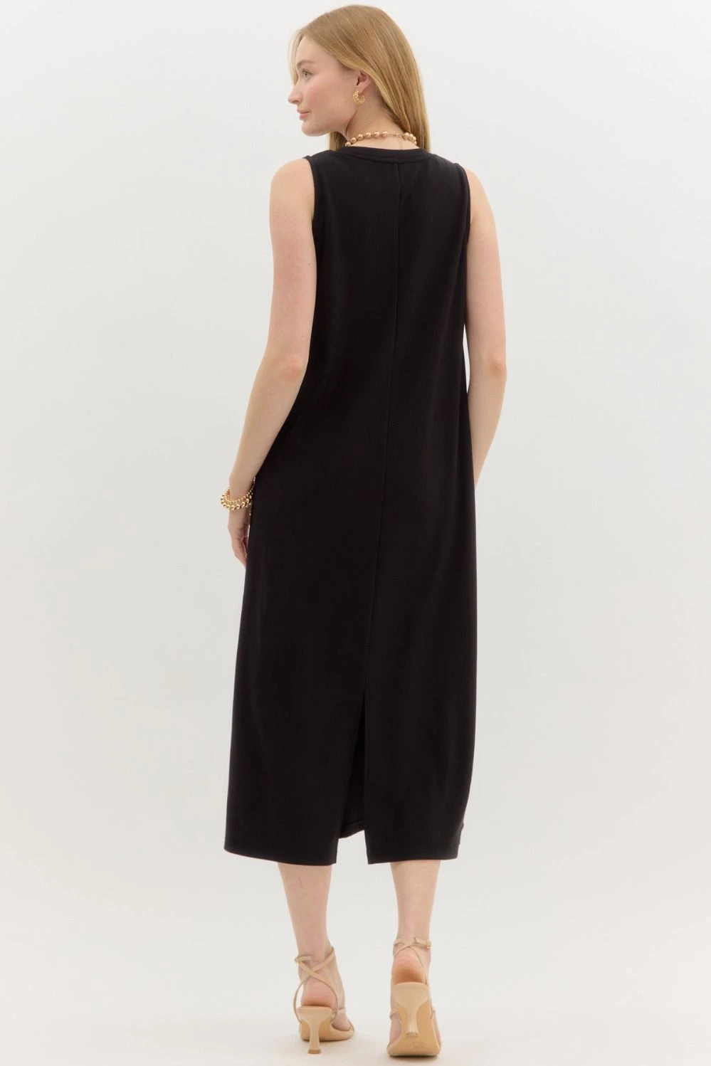 Sleeveless Ribbed Midi Dress 5 Sleeveless Ribbed Midi Dress - Image 3