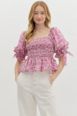 Ditsy Floral Smocked Top