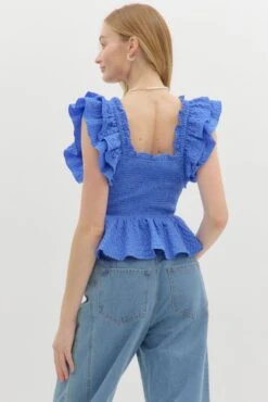 Flutter Sleeve Bow Top -Women Fashion entro fashion top t26835 022425 0036