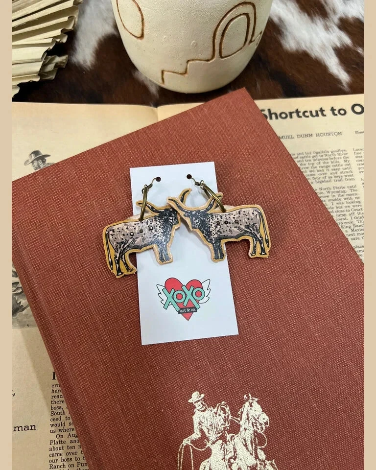 Longhorn Leather Earrings 3 Longhorn Leather Earrings