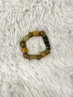 African Hand Cut Stone Bracelet