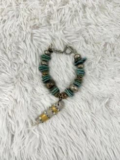 Turquoise Antler Tip Bracelet